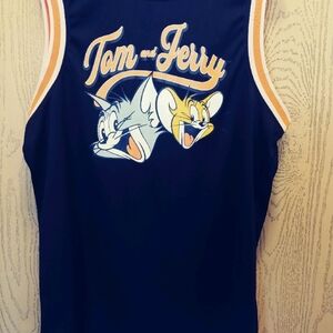 Tom & Jerry black jersey mens size Medium